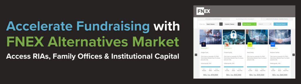 Accelerate fundraising with FINIQ Alternatives Market